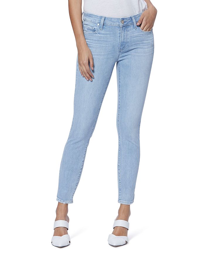 Paige Verdugo Ankle Jeans In Icicle Distressed In Icicle Distressed Hem ...