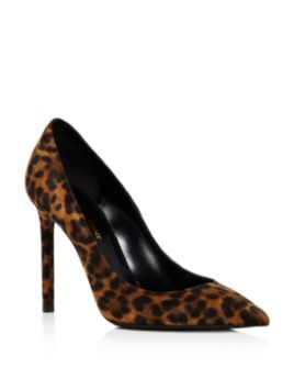 Saint Laurent - Women's Anja 105 Leopard-Print Pumps