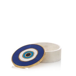 Shop Michael Aram Evil Eye Box In Blue/white