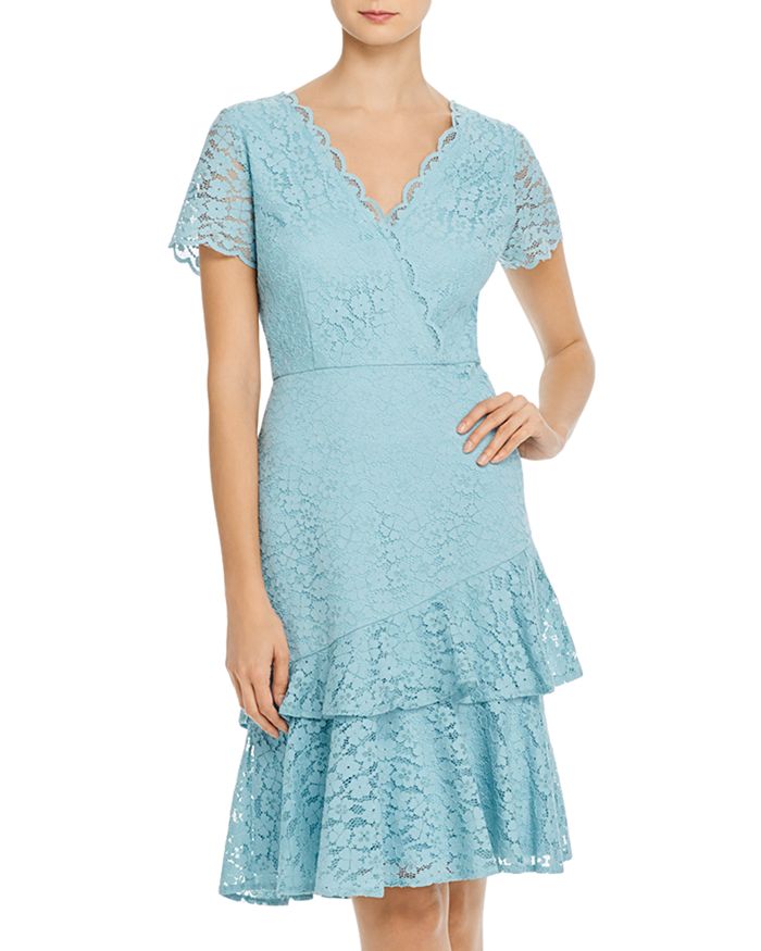 ADRIANNA PAPELL FELICITY FLOUNCED LACE DRESS - 100% EXCLUSIVE,AP1D103878