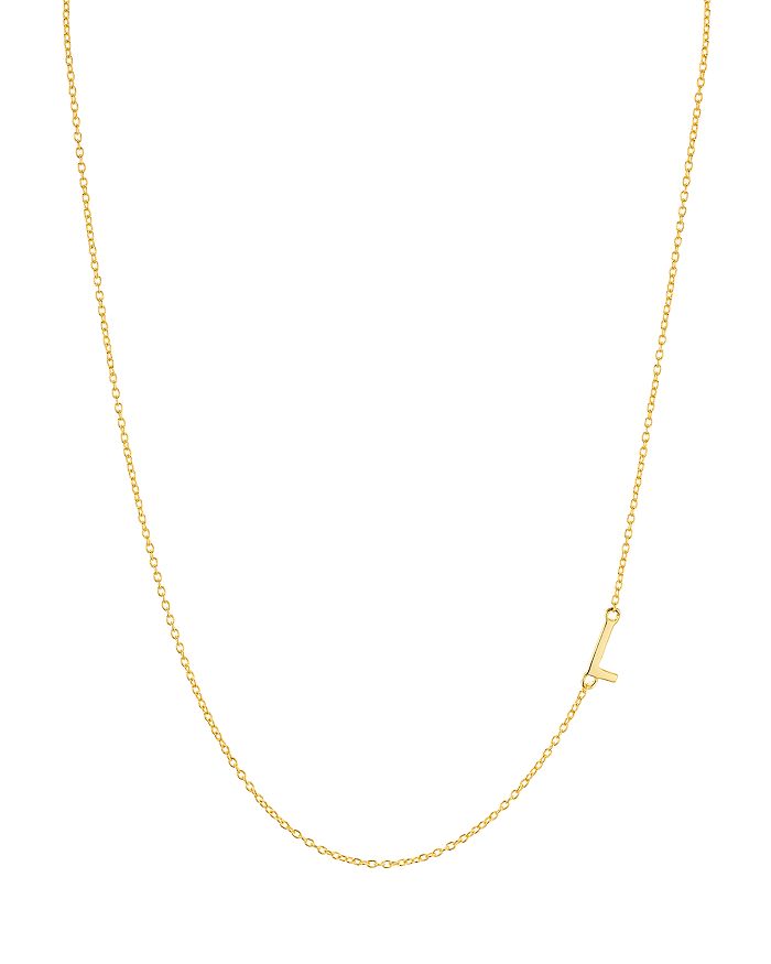 Shop Argento Vivo Asymmetrical Initial Necklace In 18k Gold-plated Sterling Silver, 16 In Gold/l