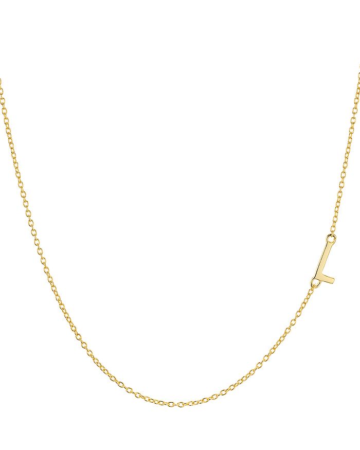 Shop Argento Vivo Asymmetrical Initial Necklace In 18k Gold-plated Sterling Silver, 16 In Gold/l