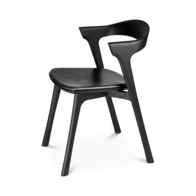 Ethnicraft Oak Bok Leather Dining Chair