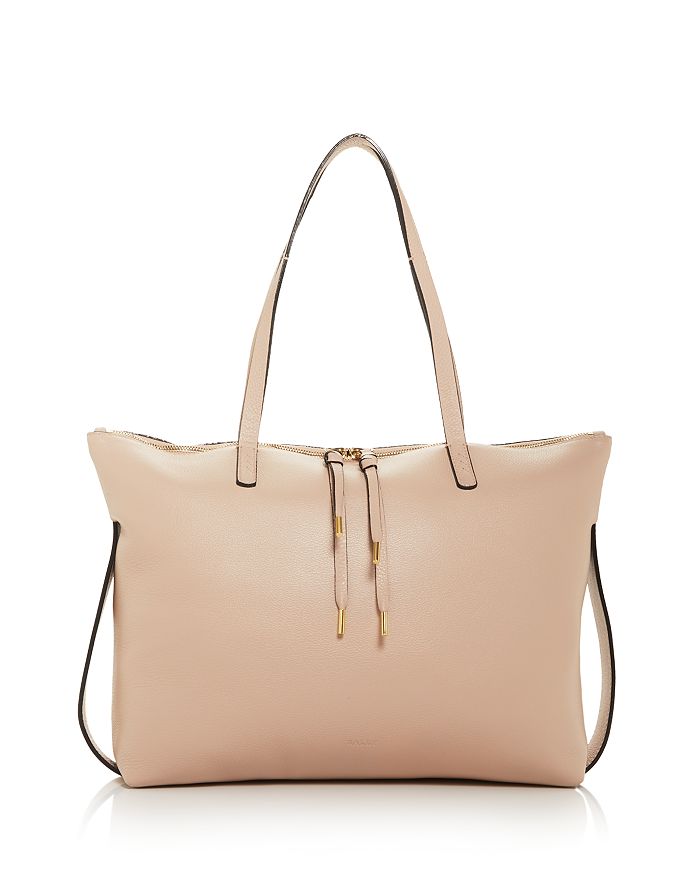 Bally Maelys Leather Tote In Skin/caillou