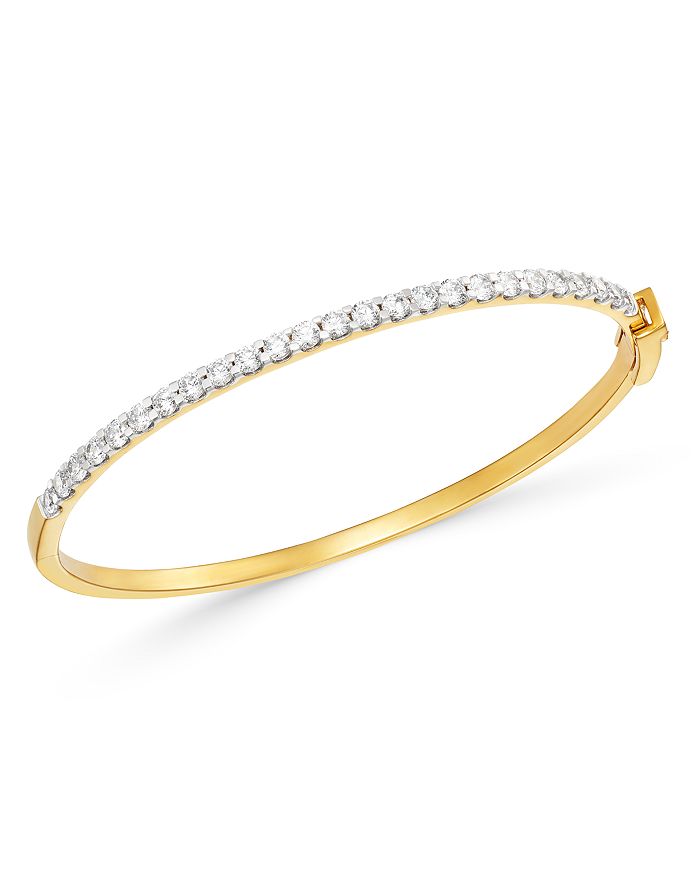Bloomingdale's Diamond Bangle Bracelet In 14k Yellow Gold, 2.0 Ct. T.w. - 100% Exclusive In White/gold