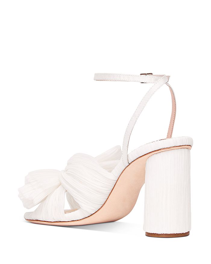 Shop Loeffler Randall Women's Camellia Bow High Heel Sandals In Pearl