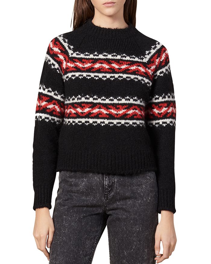Sandro Jaquie Geometric Jacquard Sweater | Bloomingdale's
