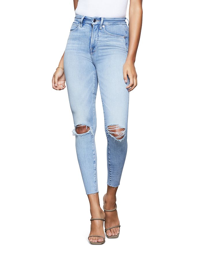 Good American Good Waist Crop Skinny Jeans in Blue352 | Bloomingdale's