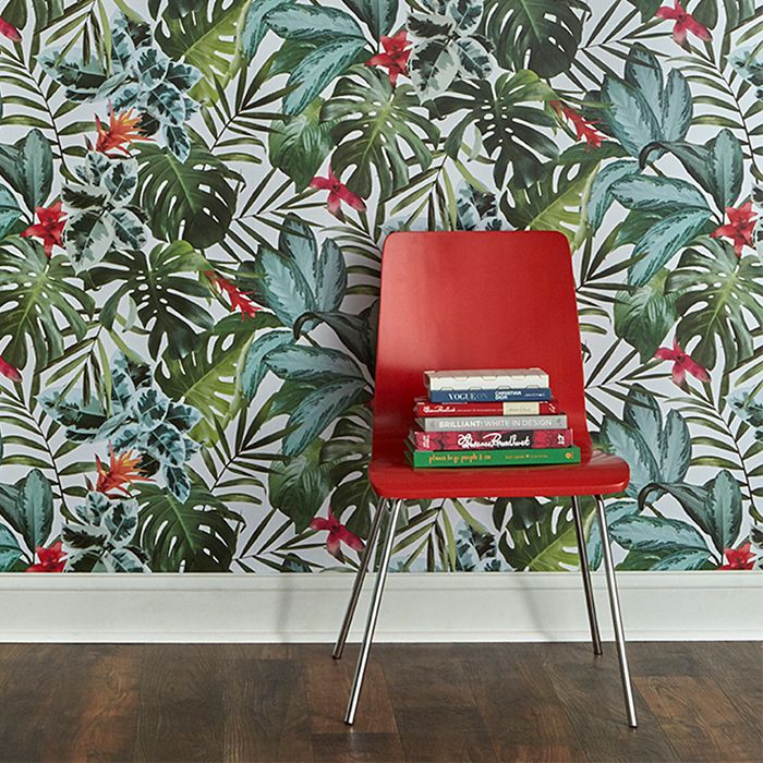Tempaper Rainforest Self-adhesive, Removable Wallpaper, Double Roll In Green