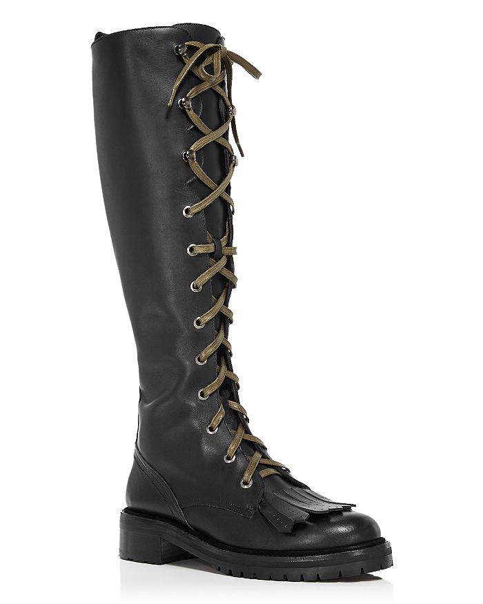 Tabitha Simmons Women's Markie Lace-up Tall Boots In Black