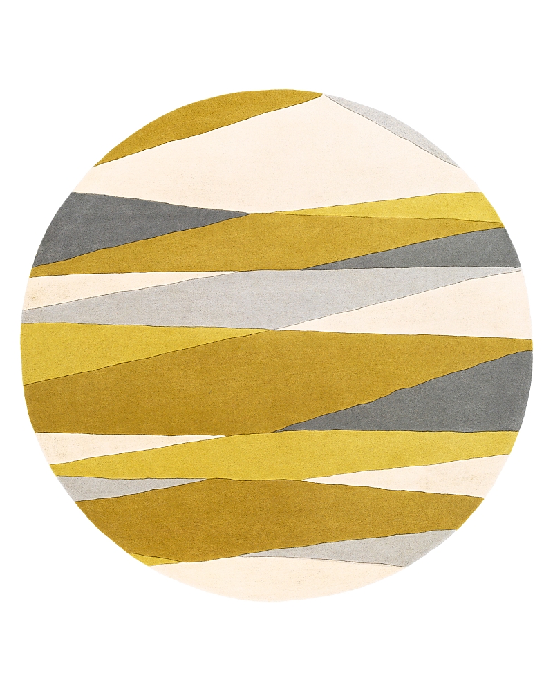 Shop Surya Forum Fm-7203 Round Area Rug, 6' X 6' In Cream/yellow