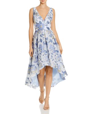 Eliza J Metallic Floral High/Low Dress | Bloomingdale's