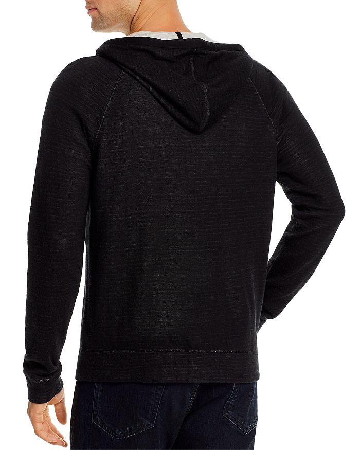 Shop John Varvatos Star Usa Double-layer Zip Hoodie In Black