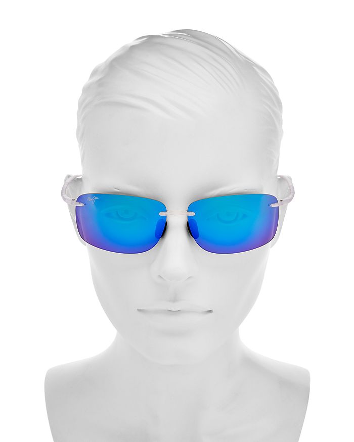 Maui Jim Unisex Hema Polarized Square Rimless Sunglasses, 62mm In Matte ...