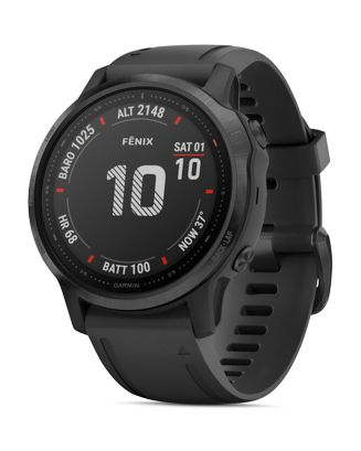 Garmin Fenix 6S Black Silicone Strap Smartwatch, 42mm | Bloomingdale's