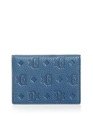 MCM MAX EMBOSSED LEATHER MINI CARD CASE,MXS9ABT25