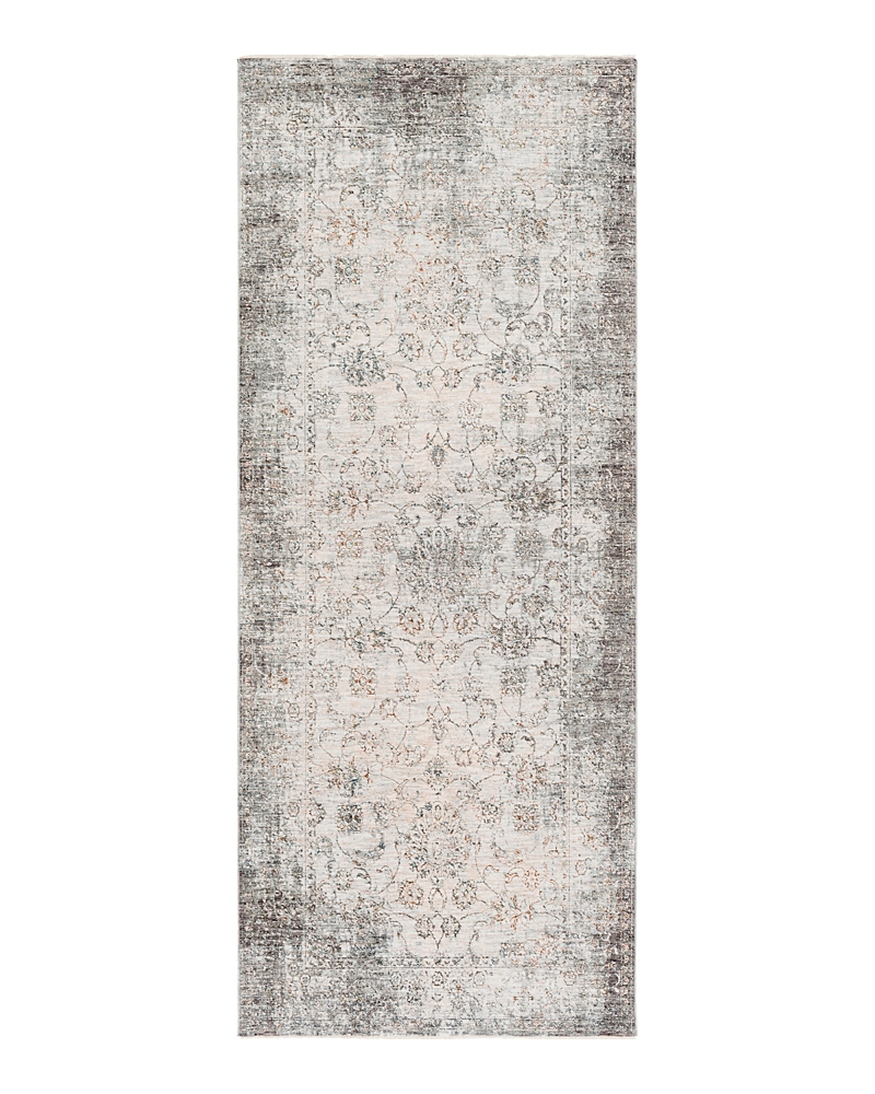 Surya Presidential Pdt-2310 Runner Area Rug, 3'3 X 8' In Medium Gray/white