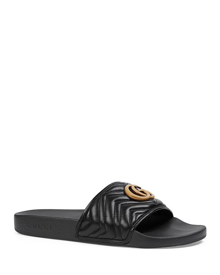 Gucci Men's Pursuit Matelasse Slide Sandals | Bloomingdale's
