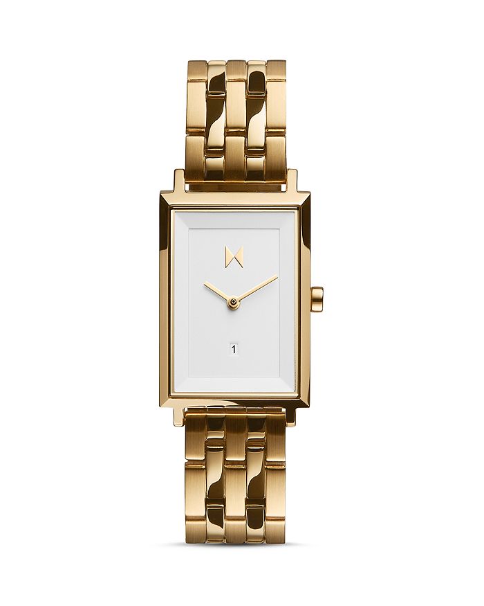 Shop Mvmt Signature Square Mason Watch, 18mm X 24mm In White/gold