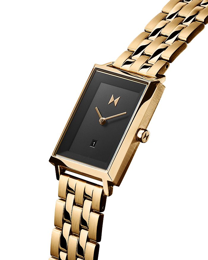 Shop Mvmt Signature Square Mason Watch, 18mm X 24mm In Black/gold