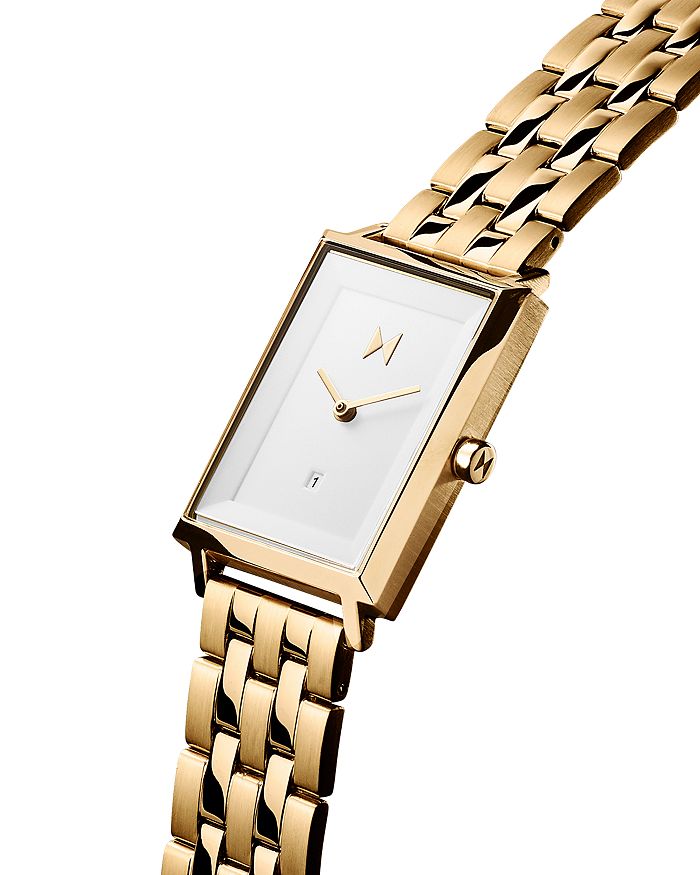 Shop Mvmt Signature Square Mason Watch, 18mm X 24mm In White/gold