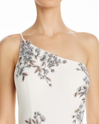 avery g one shoulder gown