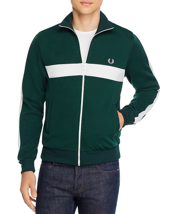 Fred Perry Chest-stripe Track Jacket In Ivy | ModeSens