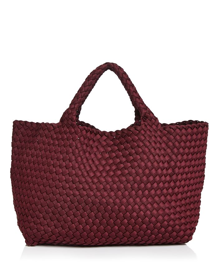 Naghedi St. Barths Small Woven Tote In Malbec