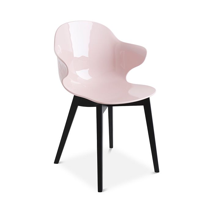 Calligaris St. Tropez Graphite Chair In Graphite/pink