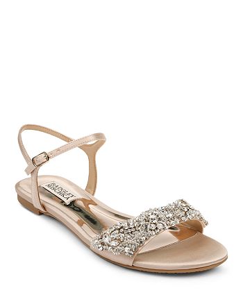 Badgley Mischka Women's Carmella Crystal Embellished Sandals ...
