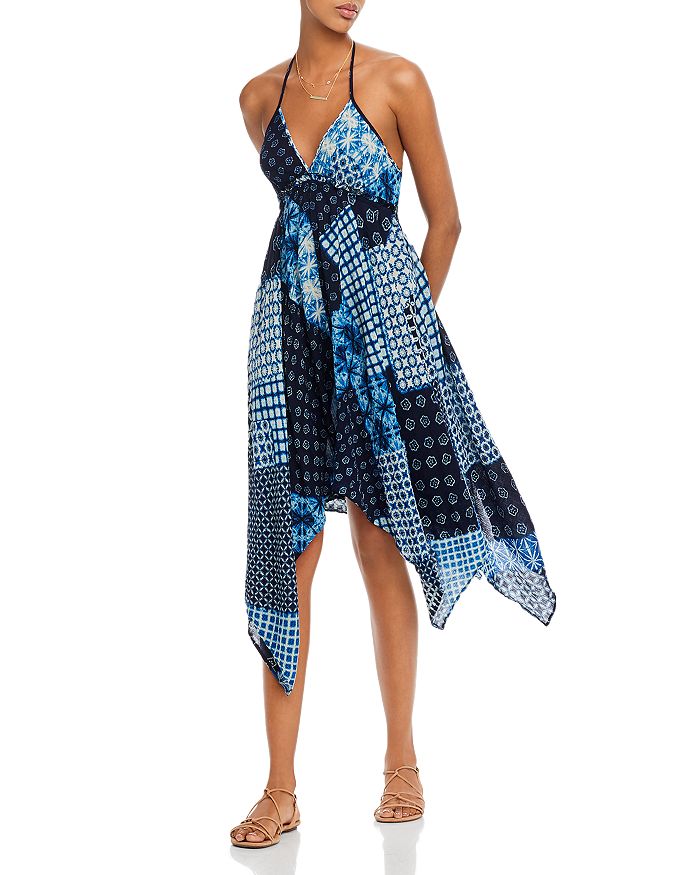 Aqua Mixed Print Halter Dress - 100% Exclusive In Indigo