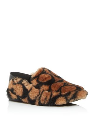 coach shearling slippers