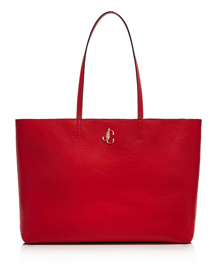 Jimmy Choo East-west Large Tote In Royal Red/gold
