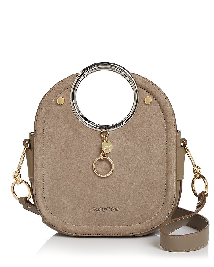 See By Chloé See By Chloe Mara Leather & Suede Shoulder Bag In Motty Gray