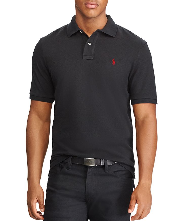 Polo Ralph Lauren Classic Fit Mesh Polo Shirt In Black