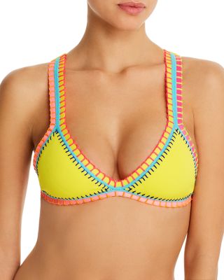 neon yellow triangle bikini