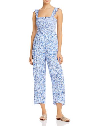 Lost and Wander Lost + Wander Pick Me Smocked Wide-Leg Jumpsuit - 100% ...