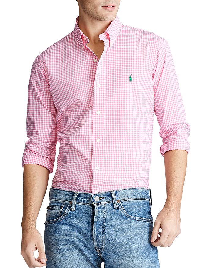 Polo Ralph Lauren Classic Fit Gingham Button-down Oxford Shirt In Pink ...