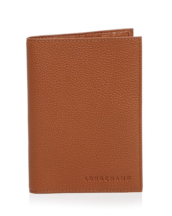 Longchamp Le Foulonne Passport Wallet In Caramel
