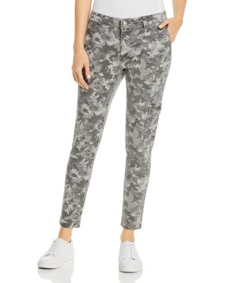 Camo Print Skinny Cargo Pants 