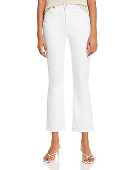 7 For All Mankind - Slim Illusion High Rise Ankle Flare Jeans in Luxe White