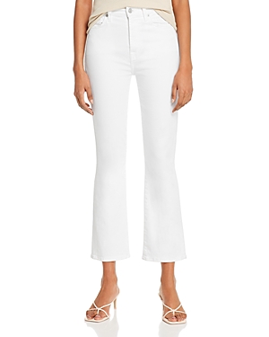 Shop 7 For All Mankind Slim Illusion High Rise Ankle Flare Jeans In Luxe White