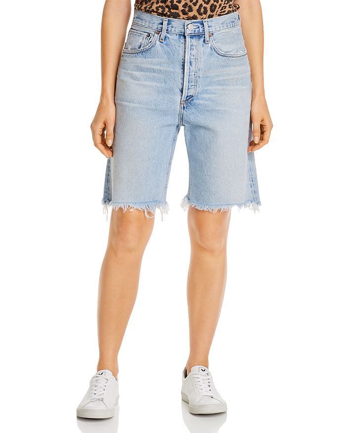 Agolde 90 S Mid Rise Loose Denim Jean Shorts In Riptide Bloomingdale S