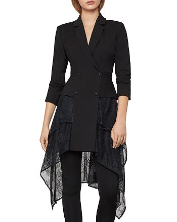 Bcbgmaxazria Lloyd Asymmetrical Open-front Blazer In Bare Pink