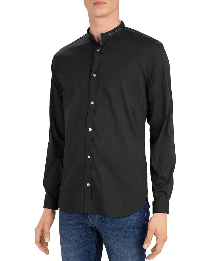 THE KOOPLES GLAM POPELINE SLIM FIT BUTTON-DOWN SHIRT,HCCL19194K
