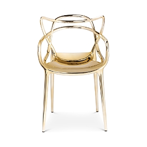 Kartell Masters Precious Dining Chair, Set Of 2 In Metallic Gold