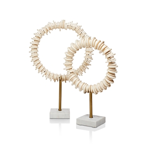 Shop Jamie Young Arena Ring Sculptures, Set Of 2 In White
