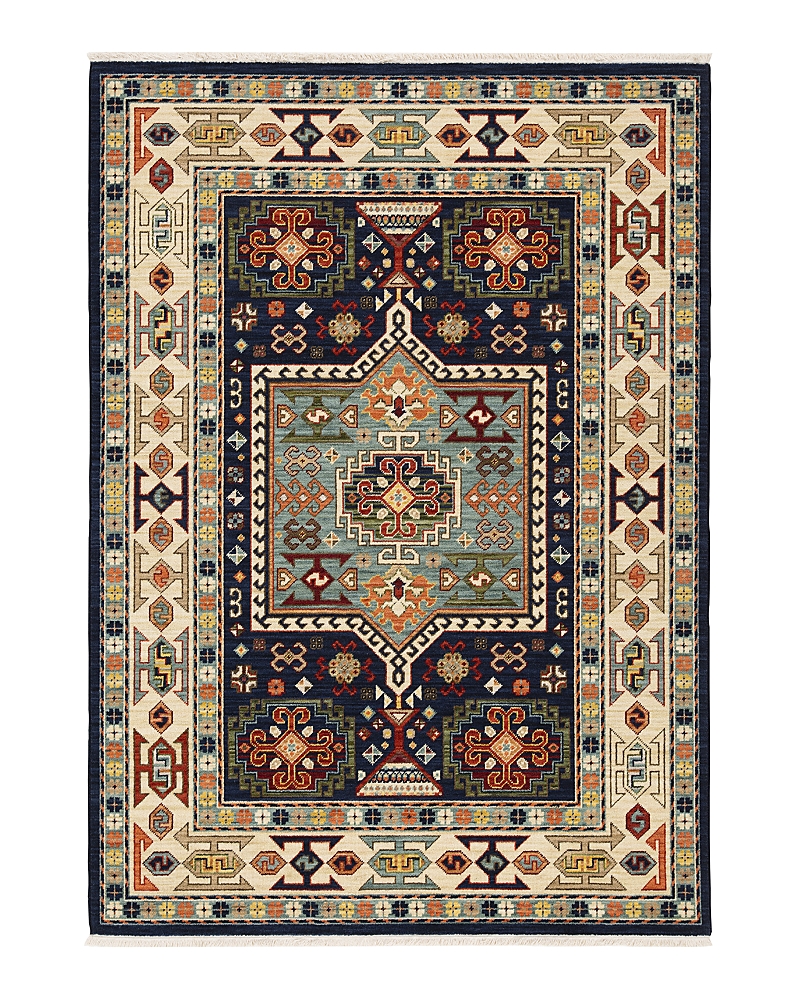 Oriental Weavers Lilihan 041h6 Area Rug, 5'3 X 7'6 In Blue/ivory