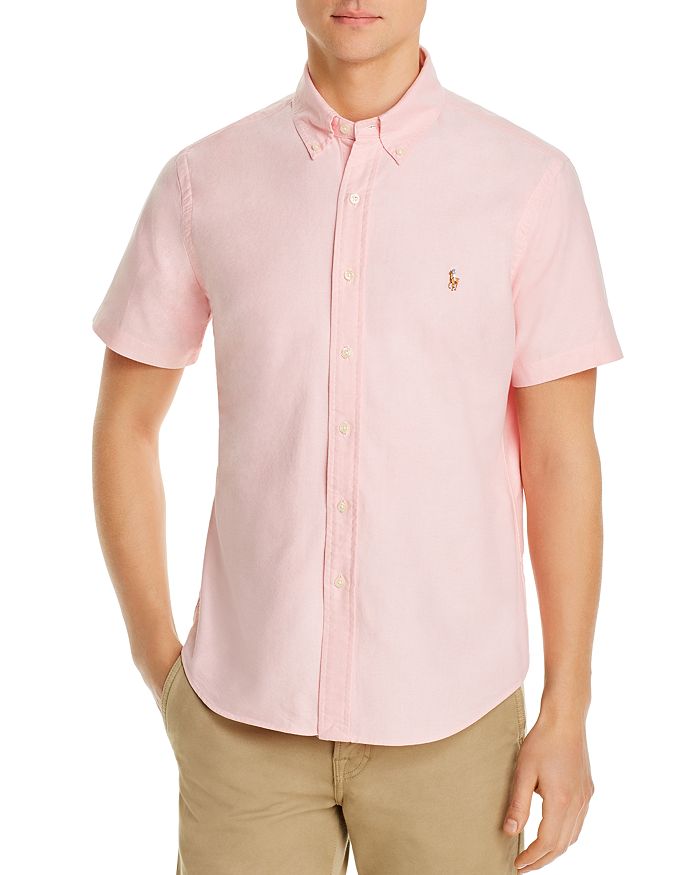 Polo Ralph Lauren Classic Fit Short-sleeve Oxford Shirt In Pink | ModeSens