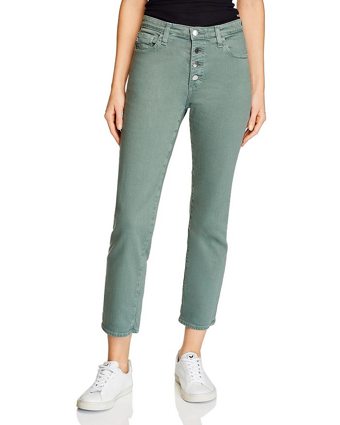 AG ISABELLE HIGH-RISE ANKLE STRAIGHT JEANS IN FRESH THYME,DSD1782
